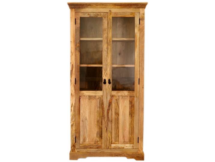 Indischesmoebelhausde Vitrine Vitrine Guru 100x200x45 aus Mangoholz