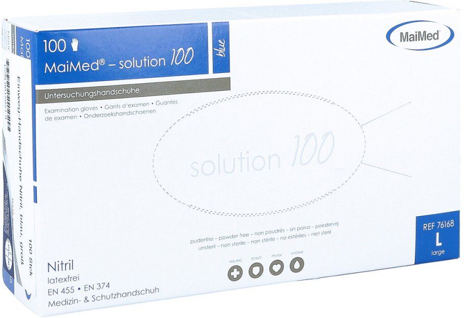 Handschuhe Einmal Nitril L blau 100stk