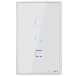 Sonoff, Lichtschalter + Storenschalter, T2US3C - 3-gang Wi-Fi Smart Wall Switch US - White