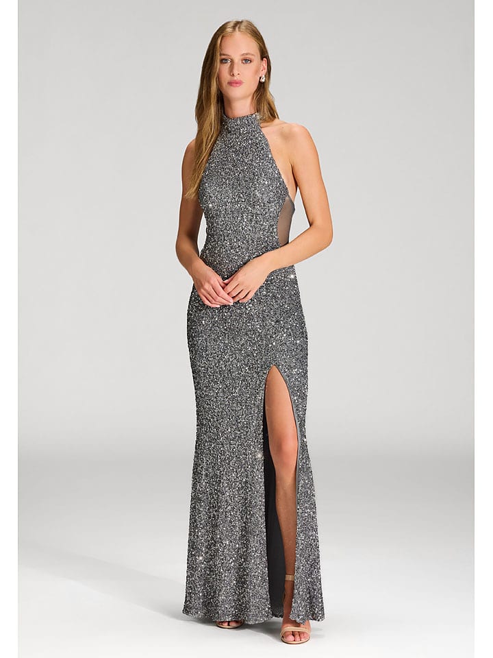 HEY KYLA Paillettenkleid in Silber - 34