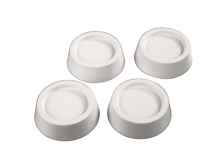 XAVAX Vibrationsdämpfer Schwingungsdämpfer für Waschmaschine/Spülmaschine/Trockner , weiß, Ø 4,5cm, Möbelfüße, 4 Stück im Set, Durchmesser 45 mm, Höhe 17 mm, Vibrationsdämpfer
