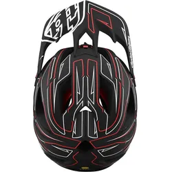 TROY LEE DESIGNS STAGE HELMVISIER, PINSTRIPE, BLACK/RED