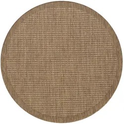 TEPPICH Outdoor DAFNE in Braun, einfarbig, Ø 120 cm