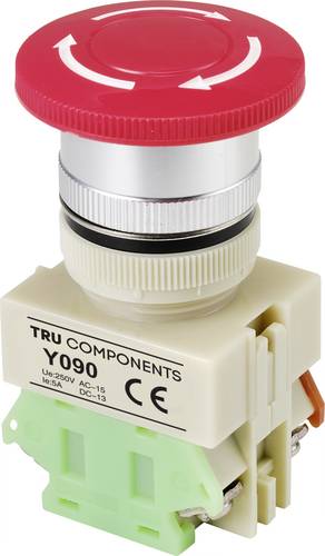 TRU COMPONENTS Y090 Not-Aus-Schalter 5A 1 Öffner IP40 1St.