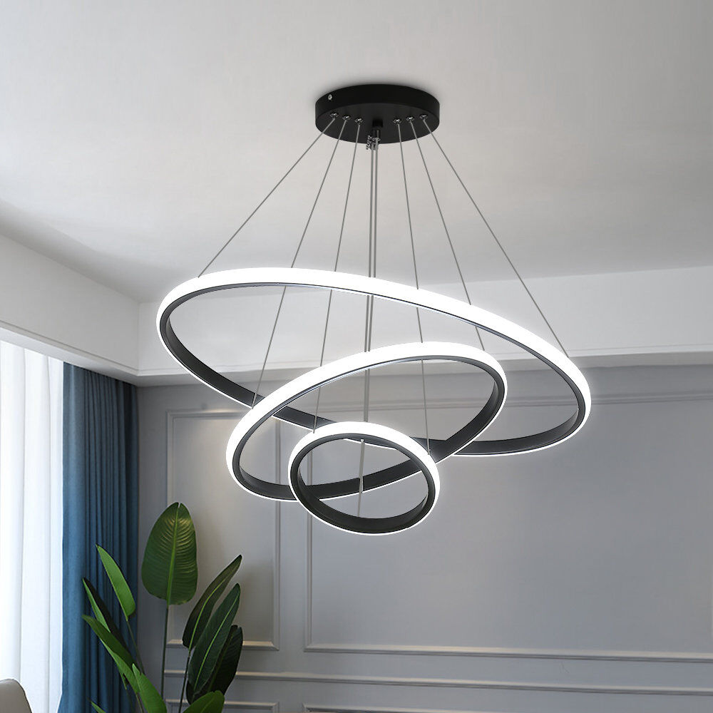 Metro Hayhurst 3 - Light Unique Pendant Light Chandelier Matte Black 60cm H x 40cm W x 20cm D