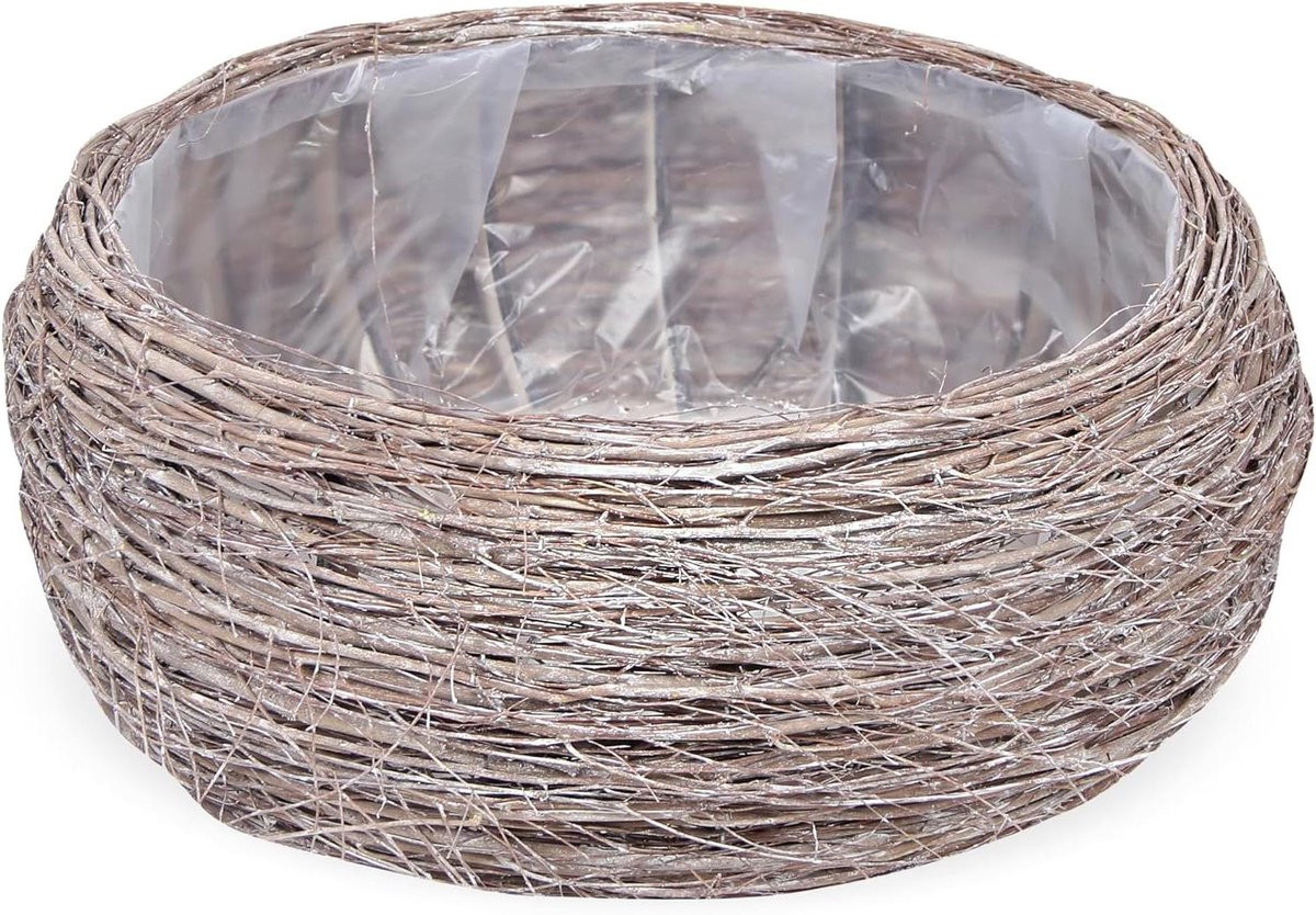 Ronde Plantenbak Decoratieve Schaal Wit Diameter: 33 cm