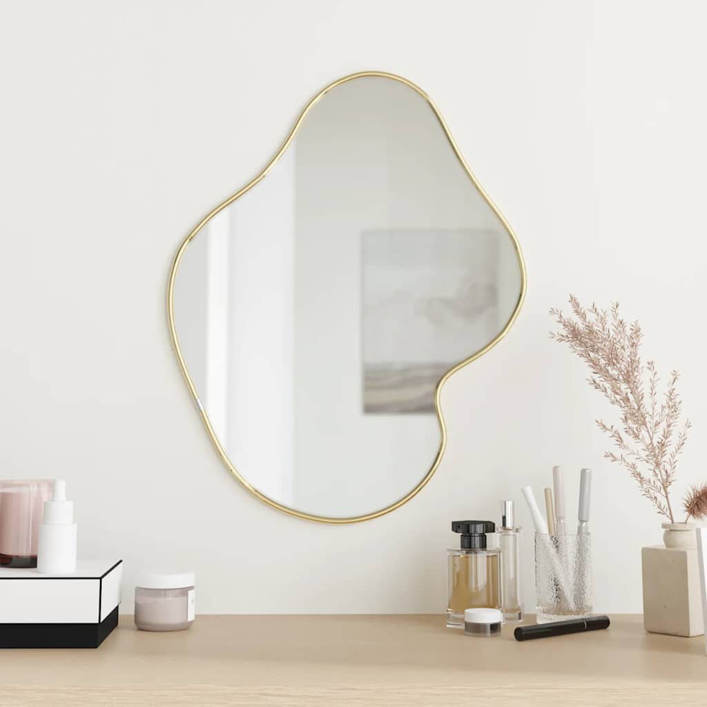 Lily Manor Wall Mirror Gold 50 cm H x 40 cm W