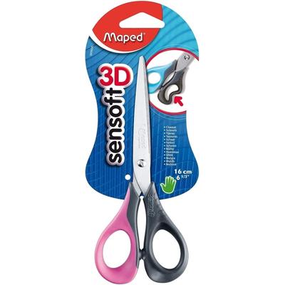 Maped Sensoft 3D Schere, RECHTSHÄNDER, Länge 16 cm, verschiedene Farben