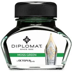 Diplomat, Ersatzpatronen + Tintenfass, Tintenglas Moosgrün 30ml (Dunkelgrün, Grün, Hellgrün, 1 Stk.)