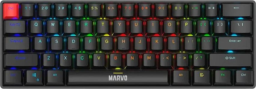 Marvo Saber 61 mechanisch gaming-toetsenbord, zwart