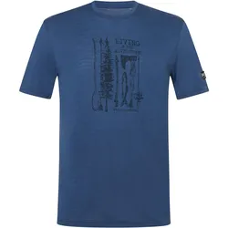 Super Natural, Herren, Funktionsunterhose, Fishing Adventure Tee (S), Blau