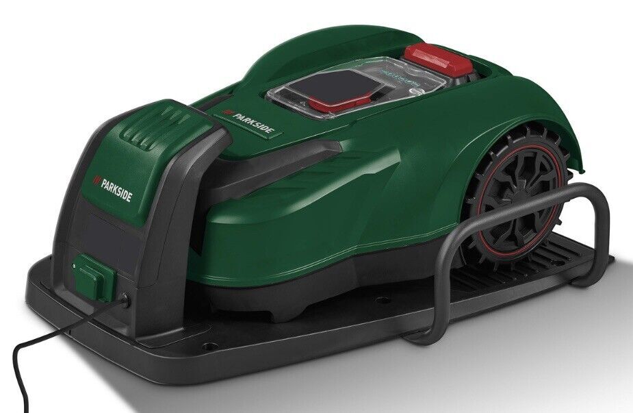 PARKSIDE 20V Akku-Mähroboter PMRA 20-Li B2 mit Brushless Motor, Regensensor, Sicherheitsfunktionen und 3-Messer-System für bis zu 500 m² Rasenfläche