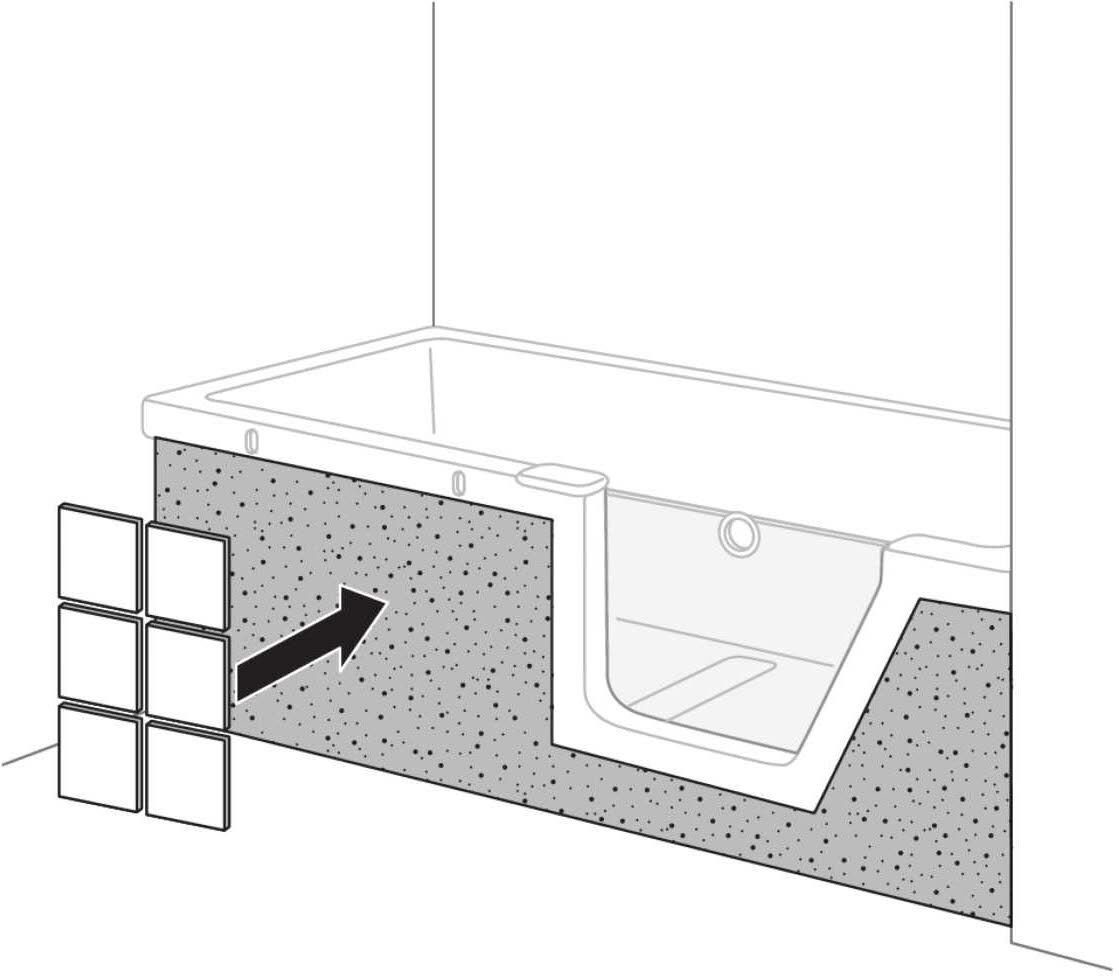 DUSCHOLUX Step-in Pure tile support front entry right 699.300093
