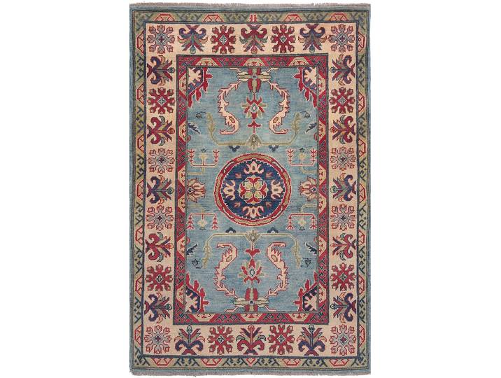 Kazak Ghazni Teppich 106x165 Handgeknüpft Orientteppich Wolle