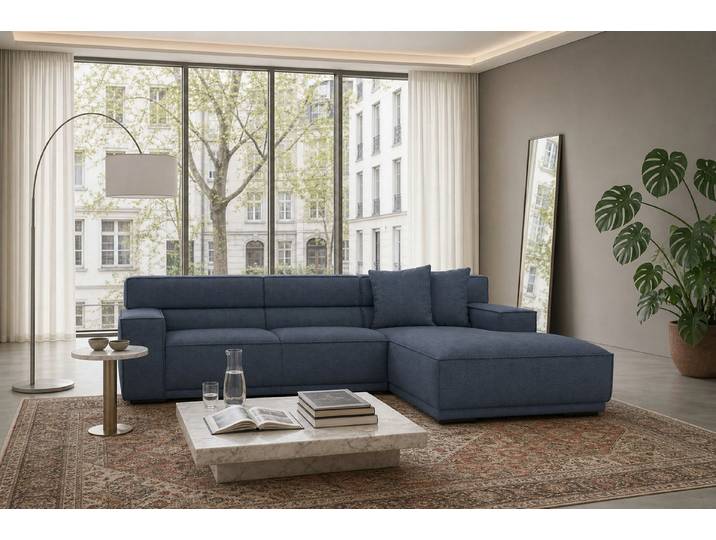 foamnova Ecksofa Umea, grosszügige Sitzfläche, Maße B 280 × T 170 × H 78 cm, Sitzbreite 224 cm, Liegetiefe bis 170 cm zum Ausstrecken
