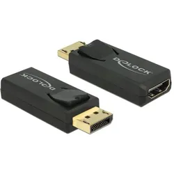 DeLOCK 65571 Kabeladapter Displayport 1.2 HDMI Schwarz