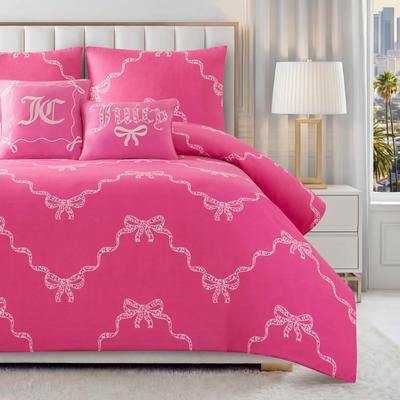 Juicy Couture Chevron Leopard Bow Reversible Comforter Set