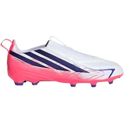 adidas F50 Hyperfast League Laceless FG Fußballschuhe Kinder cloud white/solar purple/solar turbo 29