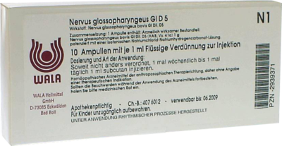 WALA Heilmittel GmbH NERVUS GLOSSOPHARYNGEUS GL D 5 Ampullen 10X1 ml 02939371