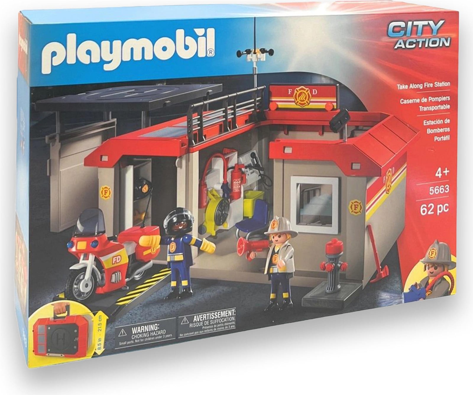 Playmobil 5663 City Action Verplaatsbare brandweerkazerne