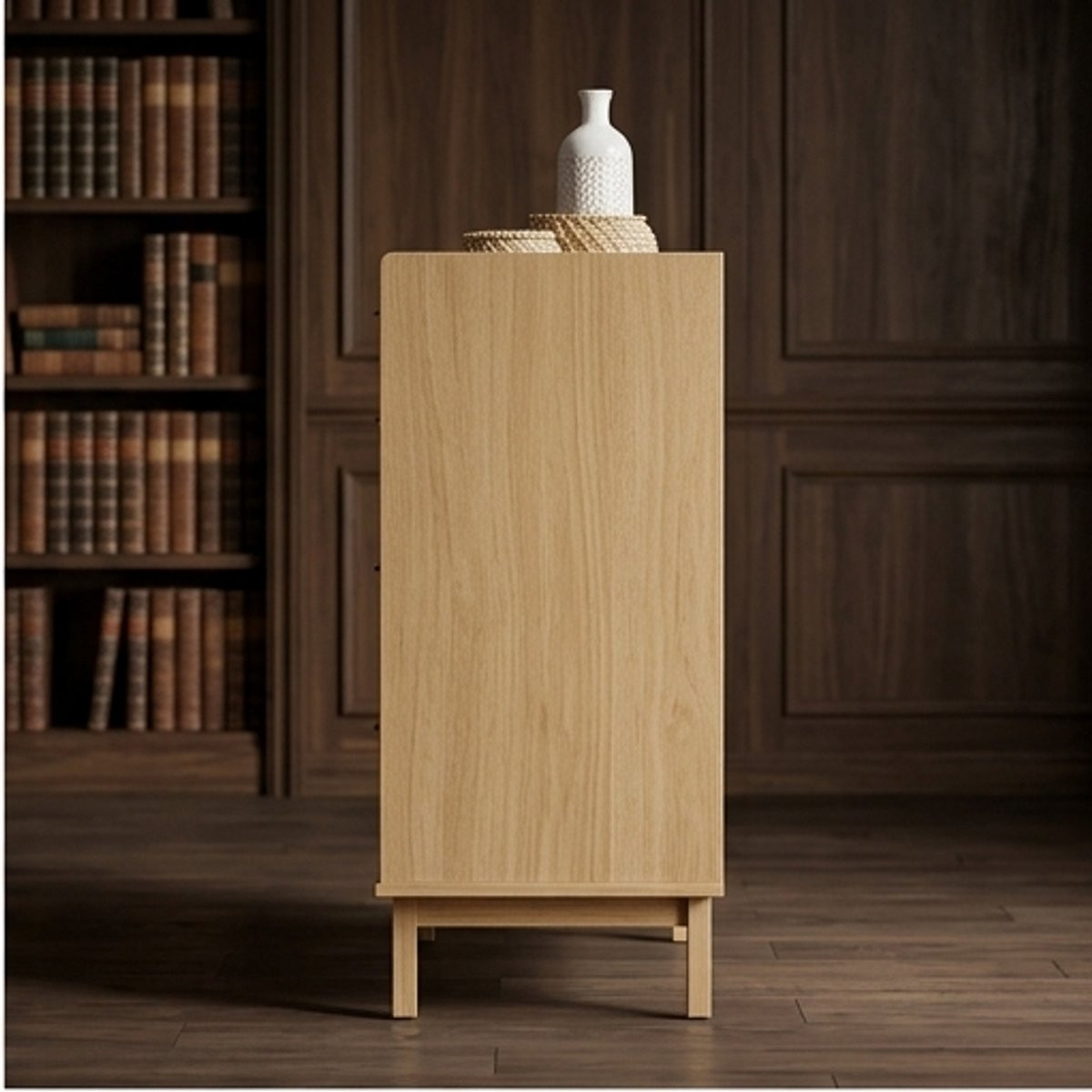 Mobili Bella Scandinavische Massief Grenen Commode met 5 Laden – Smalle Ladekast Breedte: 75 cm