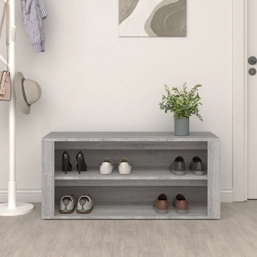 Alpen Home 8 Pair Shoe Storage Grey Sonoma 8