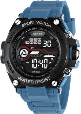 Quick Pick Pro YIKAZE Tactical Digital Sports Watch Waterproof Military LED Wristwatch blue