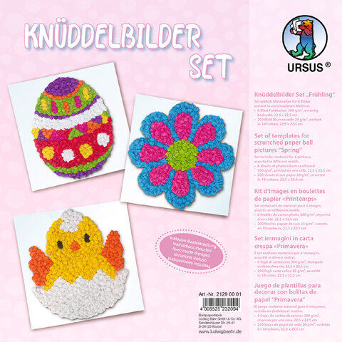 Ursus Knüddelbilder-Set "Frühling", 6 Stück