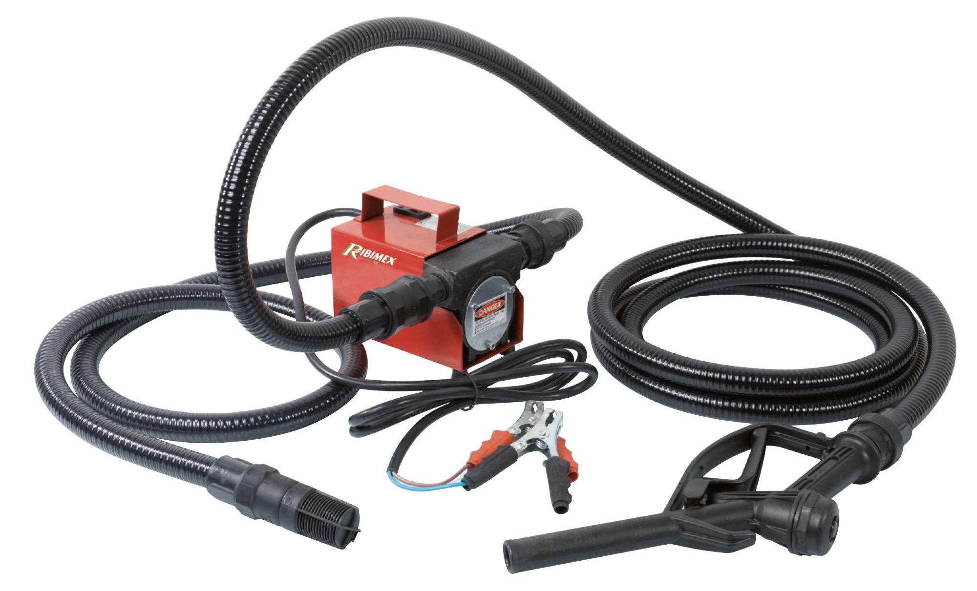 12 V Dieselpumpe, selbstansaugend, 140 W, 40 l/min, mit Schläuchen