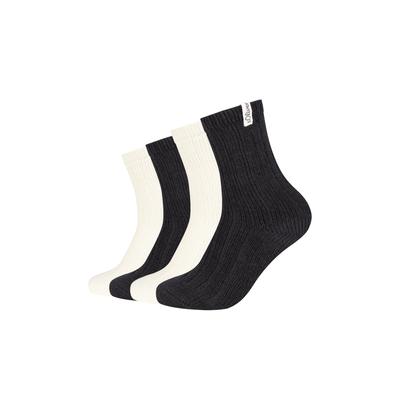 Socken S.OLIVER, Damen, Gr. 35-38, schwarz-weiß (schwarz mix), Obermaterial: 98% Polyester, 2% Elasthan, Socken Socken, wärmende, kuschelige Qualität, mit weichen Zehennähten