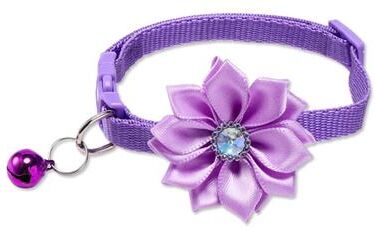 Inspire Essentials Floral Bow Pet Collar With Bell 7