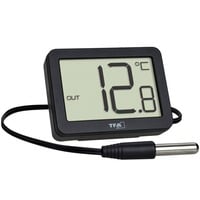 Digitales Innen-Außen-Thermometer 30.1066 schwarz, wasserdichter Temperaturfühler