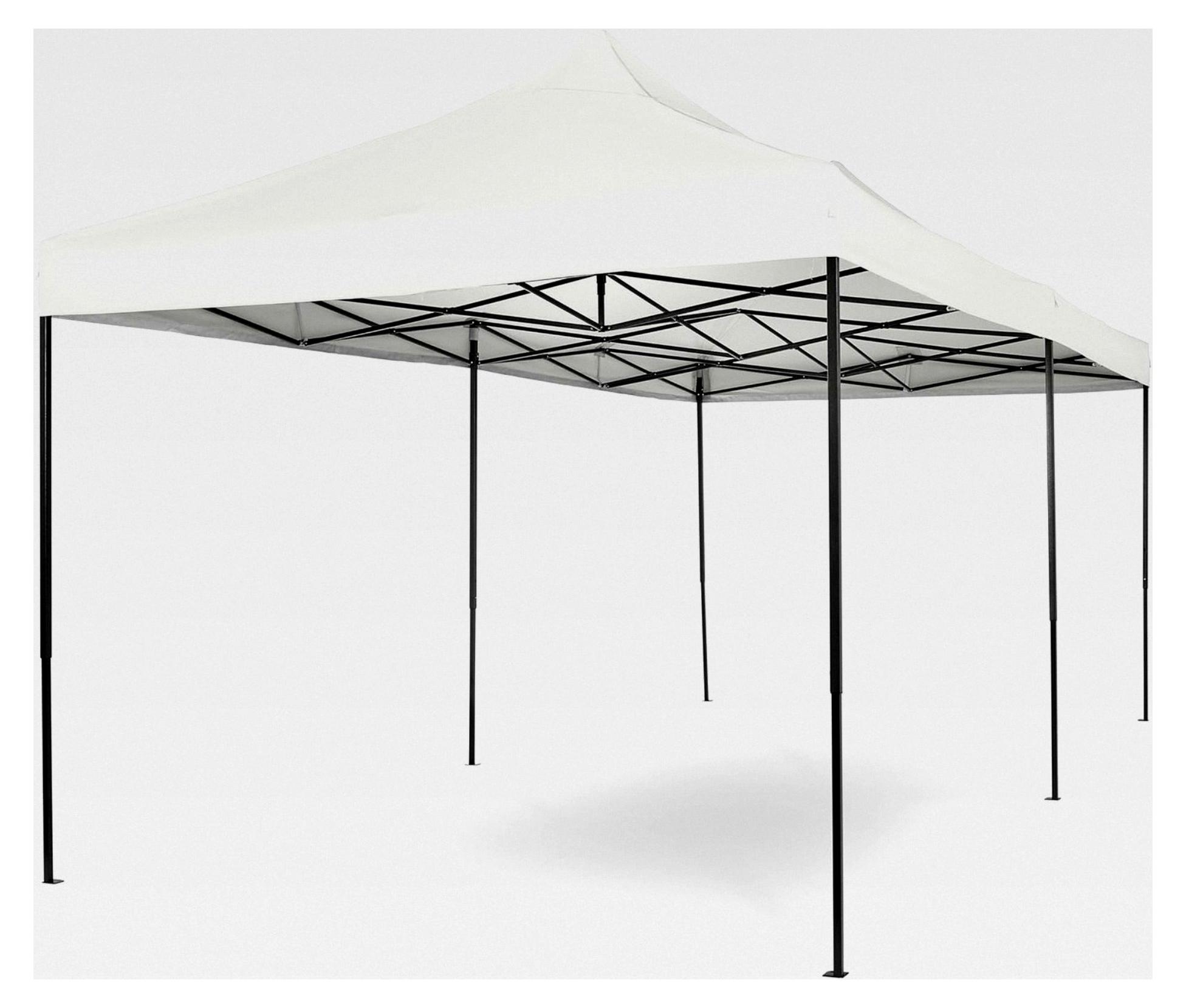 3x6m Pop-Up Pavillon mit Zubehörpaket | Schwerlast, vollständig wasserdicht, hochwertige Materialien (Weiß)
