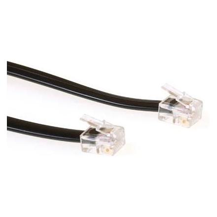 ACT Modular telephone cable RJ-12/RJ-12 5m Schwarz Telefonkabel (TD5705)