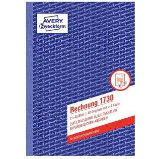 AVERY Zweckform Rechnung Formularbuch 1730