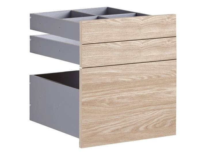 Schubladenset Unit in Eichefarben
