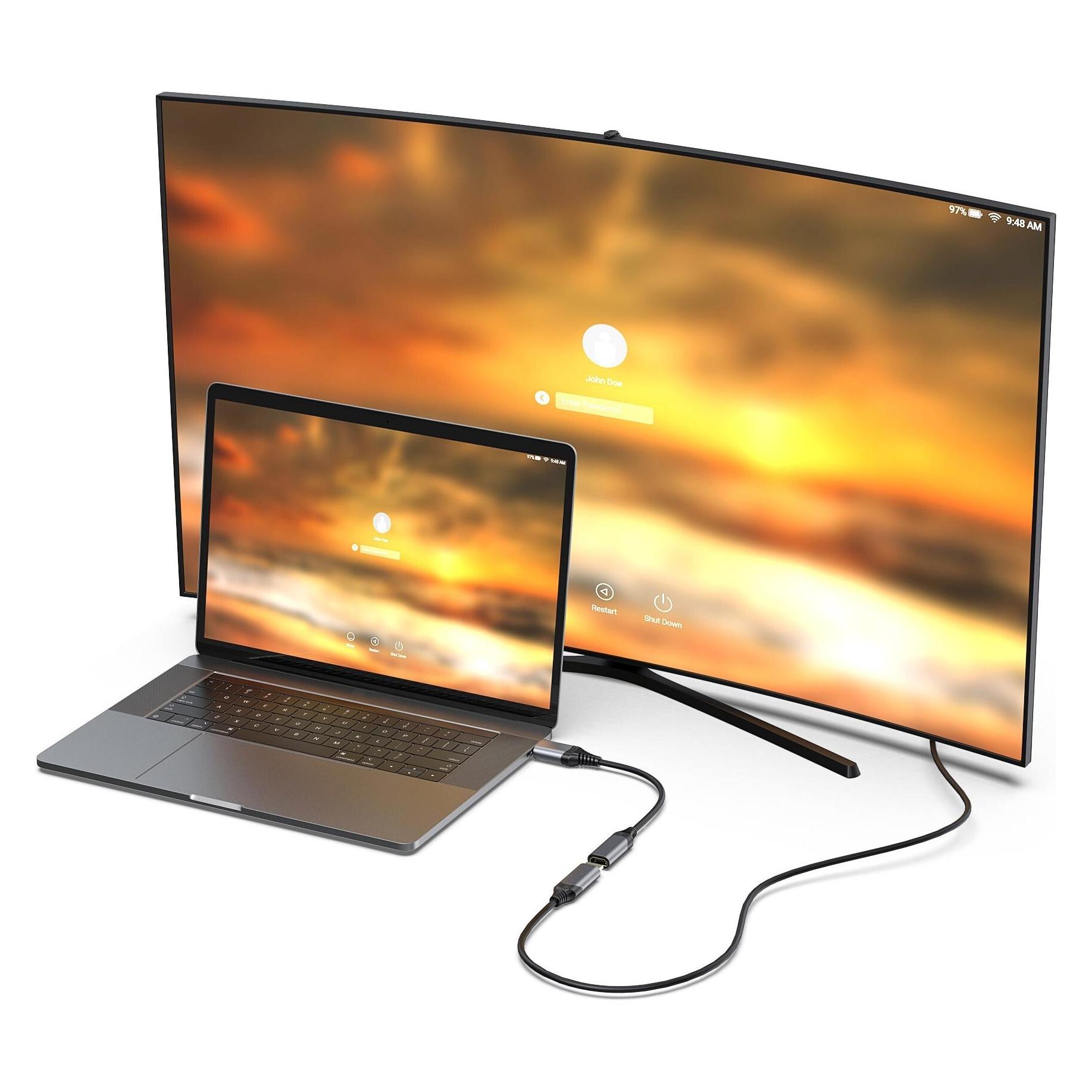 equip Displayport->HDMI Adapter 1.4 St/Bu 8K/60Hz grau (DisplayPort, HDMI) (133446)