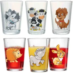 Ritzenhoff & Breker, Kindergeschirr + Kinderbesteck, Hof- und Waldtiere Kindergläser