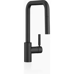 Dornbracht META SQUARE Einhebelmischer mit Pull-Down-Brause, Ausladung 200mm, 33870861-33, Farbe: Schwarz Matt
