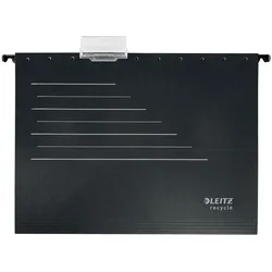 LEITZ Hängemappe Recycle, schwarz, A4, 15 mm V-Boden, fasst 150 Blatt (80 g/qm)