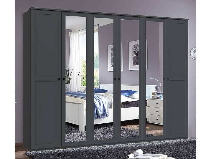 Drehtürenschrank 270cm Grau/Graphit