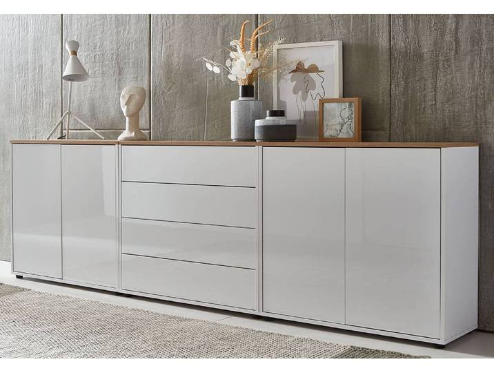 Kommode Set E 237 x 73 x 33cm Weiß