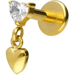Titan Labret mit Innengewinde 2 HERZEN
