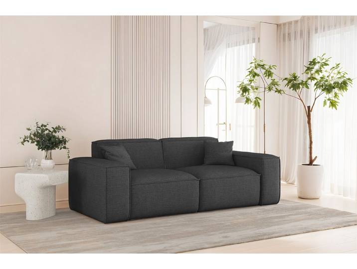 Fun Möbel 2-Sitzer Sofa Designersofa FUN PEREZ PREMIUM in Stoff Artico, PEREZ PREMIUM, inkl. 2 Zierkissen