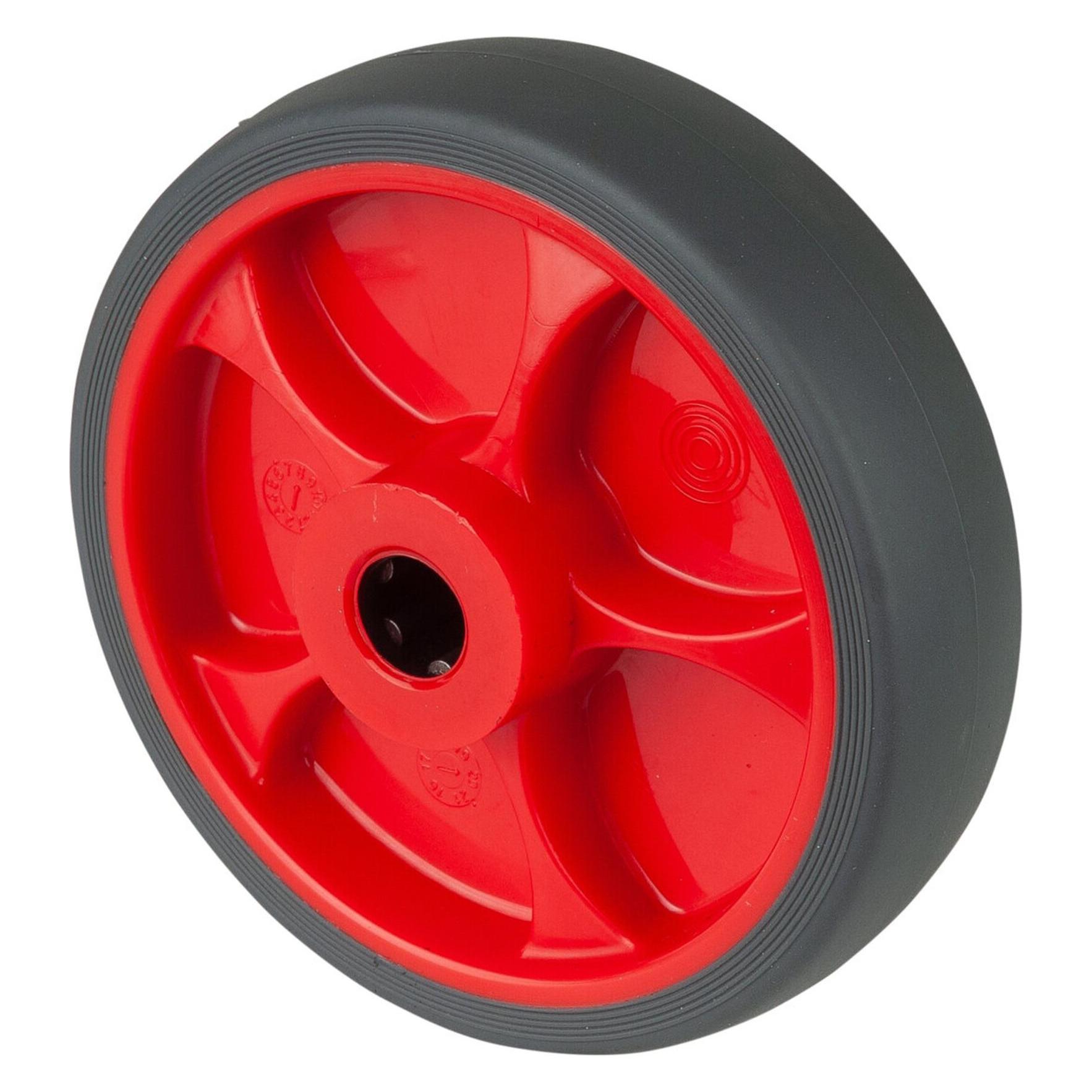 BS Rollen Gummirad B44.F003 Rad Ø 125 grau,Achs Ø 15, 120kg (70073523)