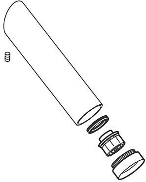 Hansgrohe Einlaufrohr Axor St. 3-L. WT-Arm. 97587000 chrom beschriftet