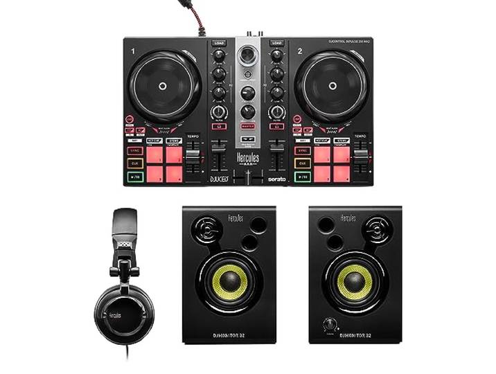 Hercules DJLearning Kit MK2: Alles-in-één Kit om te Leren Mixen, Inclusief Software en Tutorials, 4780949
