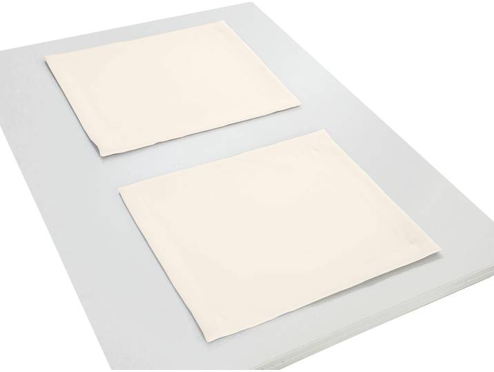 Platzset WIRTH NEWBURY Gr. 1, beige (creme), B:35cm L:40cm, Obermaterial: 67% Polyester, 33% Baumwolle, Platzsets, Platzset