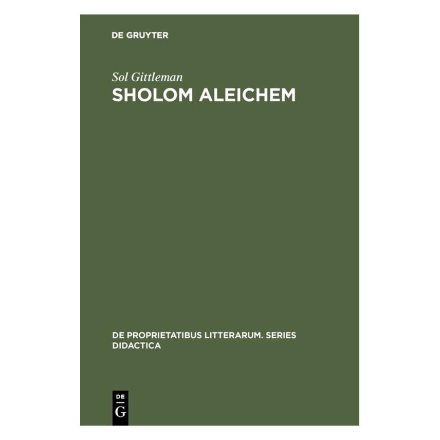 De Gruyter Sholom Aleichem (Englisch, Hardcover, Sol Gittleman) (71876709)