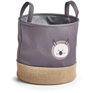 Zeller Aufbewahrungskorb 14279 Hase, groß, 30 x 29 cm, Polyester / Jute, grau